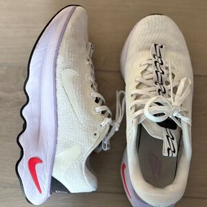 Nike White and Red Athletic Shoes